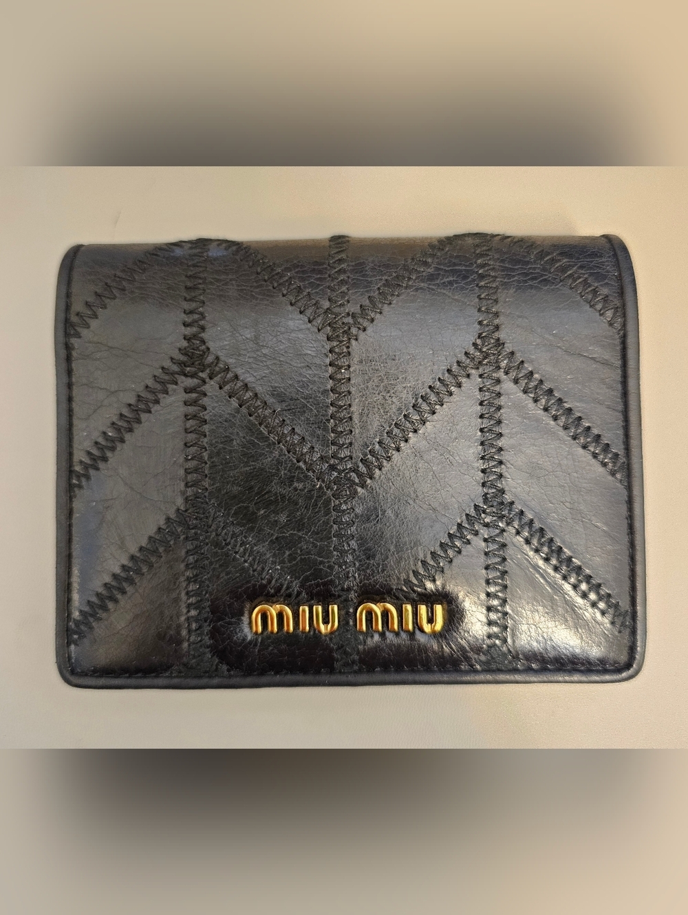 MIU MIU Black Compact Wallet
